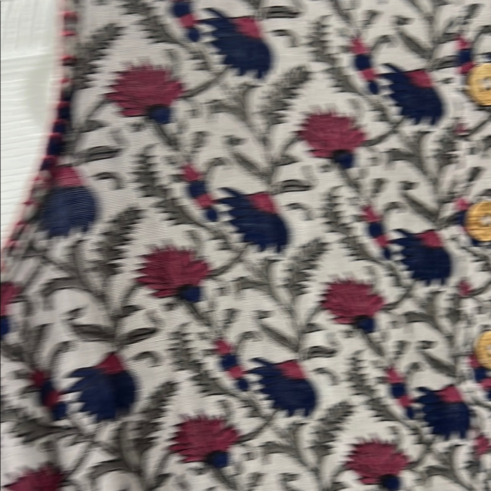 NATURAL LIFE Floral Midi Dress - Red and Blue - Picture 7 of 8